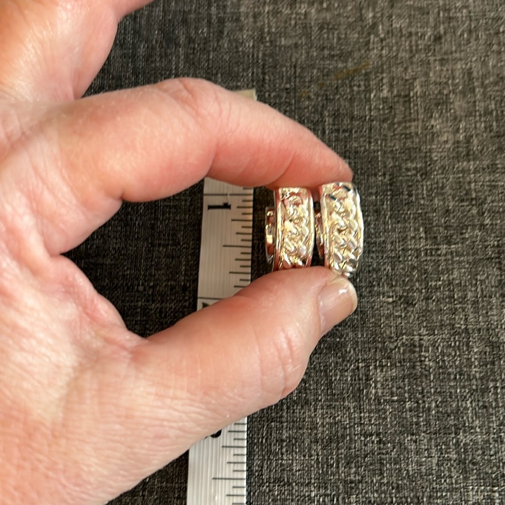 Small hoop earrings with wire closure